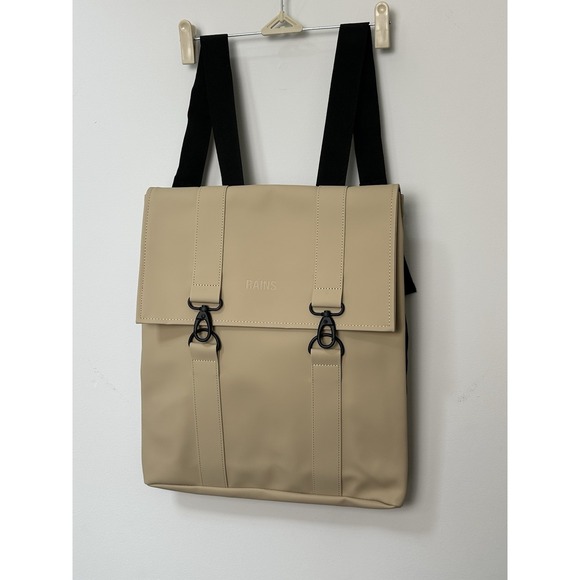 Rains MSN Minimalistic Bag Style 12130 Sand NEW school Backpack Waterproof Tan - Picture 1 of 8